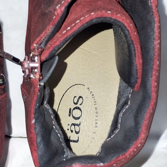 Taos Footwear Women's Combat Boots - Deep Red - Picture 9 of 16